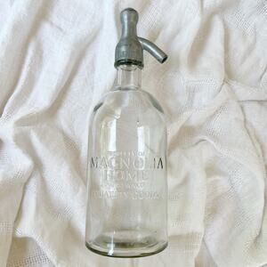 Magnolia Home Glass Soda Siphon Bottle Joanna Gaines Eau Gazeifiee Vintage Decor